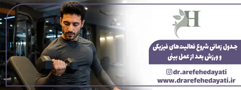 جدول زمانی شروع فعالیت_های فیزیکی و ورزش بعد از عمل بینی